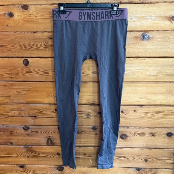 Gymshark Pants - Gymshark dark gray and Purple flex leggings Medium